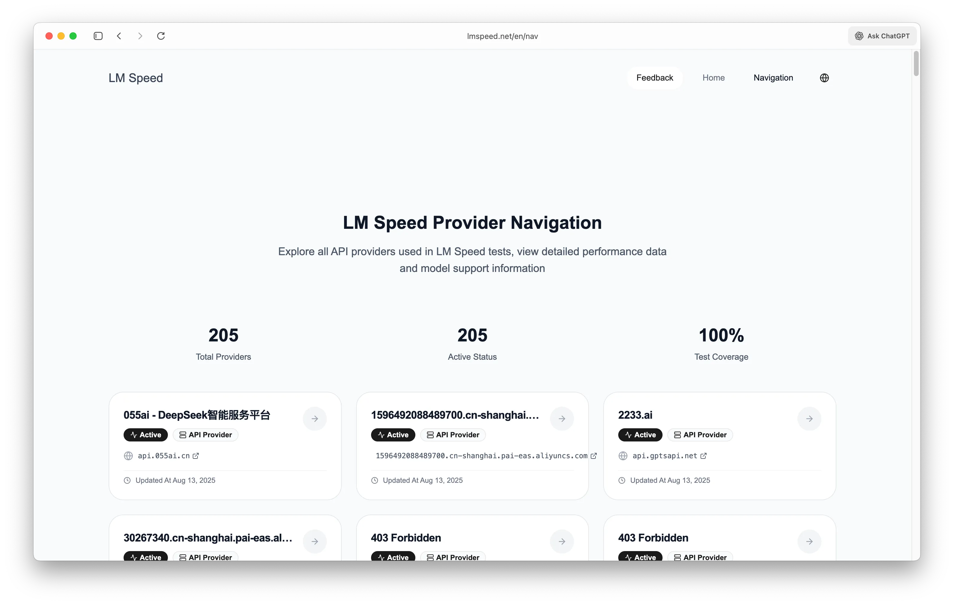 LM Speed Provider Navigation
